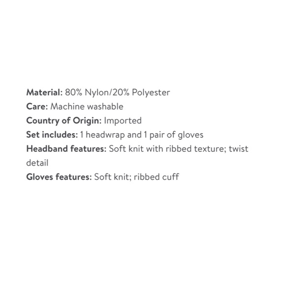 Time And Tru Twist Headwrap And Gloves Set - Picture 6 of 10